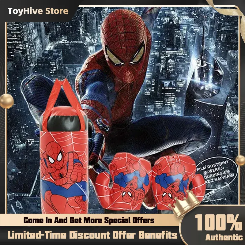 Boxing Punching Bag - Spider-Man Kinder-Mini-Boxset Handschuh+Tasche Anime Cartoon Niedliches