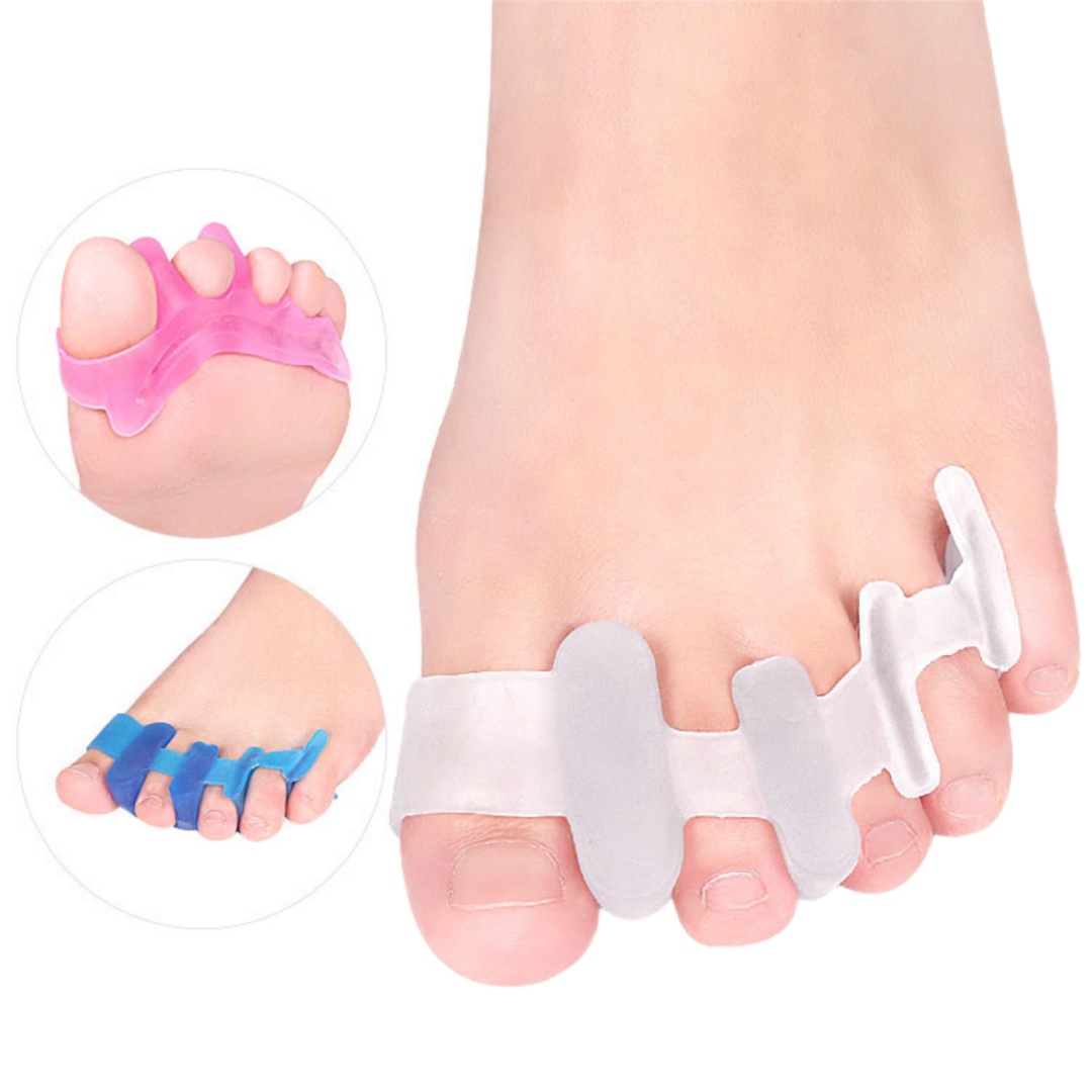 Yoga Toe Separator - 1 Paar Vierloch-Zehenspreizer Bunion Hallux Valgus