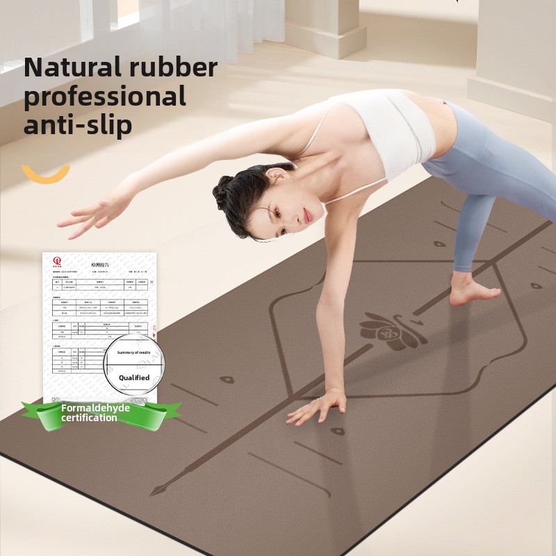 Thick Yoga Mat - PU-Gummi Rutschfeste Breite Dicke Yogamatte Geräuscharme