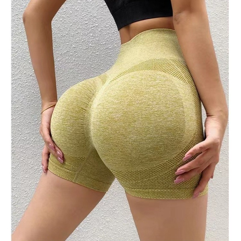 Yoga Fitness Model - Damen High-Waist Yoga-Shorts Push-Up Po-Lifting Sport-Leggings