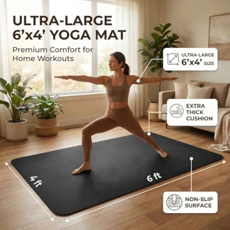 Große Yogamatte 6'x 4' für Yog – Thick Yoga Mat Bewertung und Preis