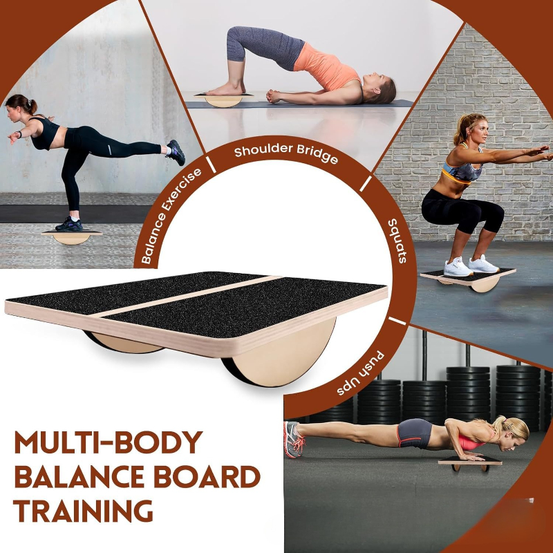 2-in-1 Holz-Balance-Board, Tra – Balance Board Fitness Bewertung und Preis