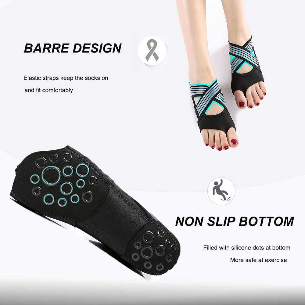 1 Paar rutschfeste, zehenlose  – Yoga Dance & Fitness Center Llc Bewertung und Preis