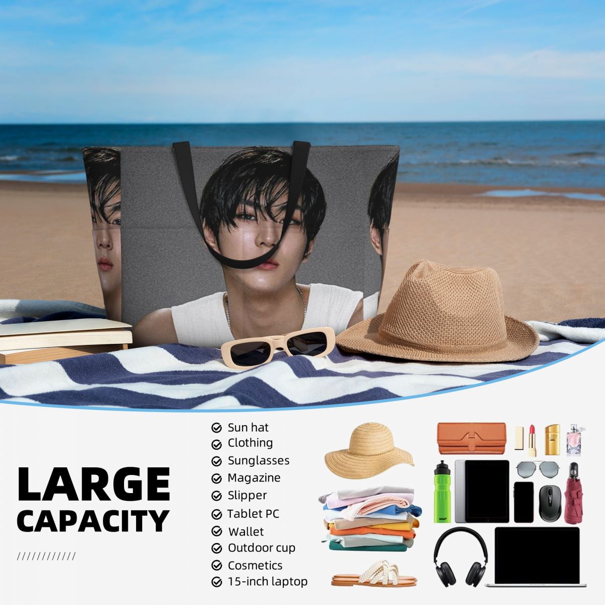Jungwon En Kpop Strandtasche S – Yoga En Fitness Bewertung und Preis