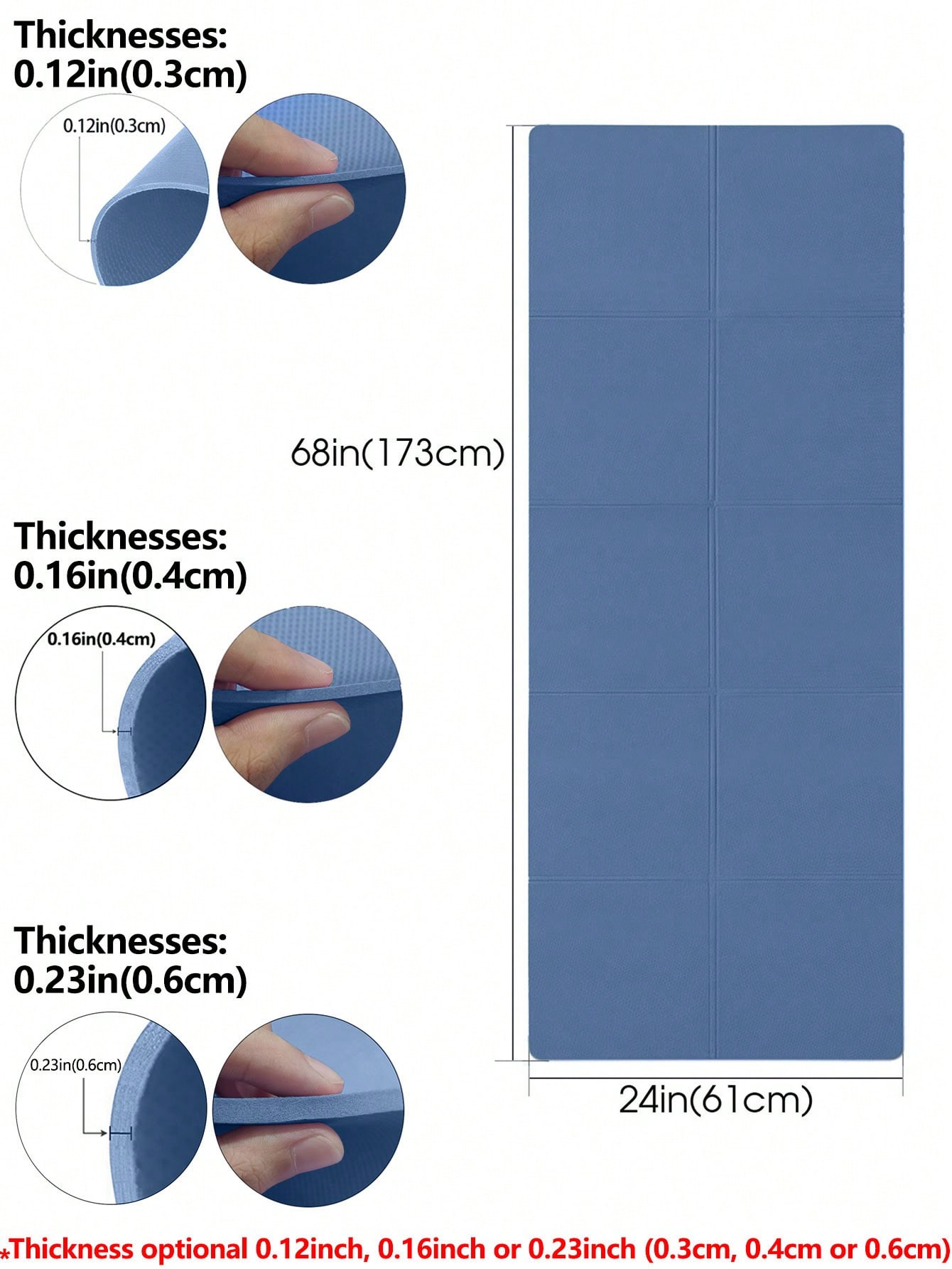 Faltbare Yogamatte, dunkelblau – Thick Yoga Mat Bewertung und Preis