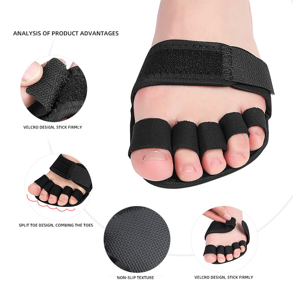 1 Paar Fünf-Finger-Halbpalmen- – Yoga Toe Separator Bewertung und Preis